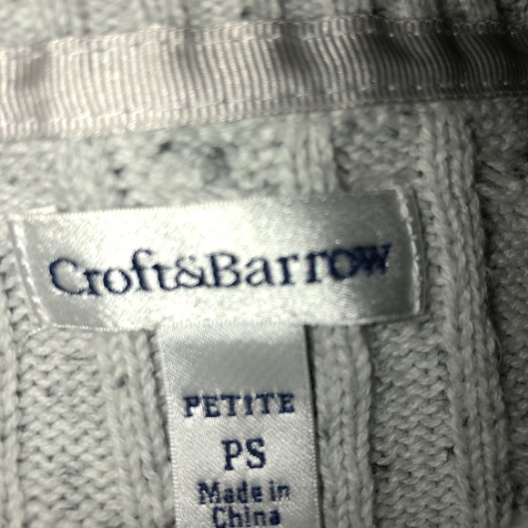 Croft & Borrow Grey Cable Knit Sweater - Picture 9 of 10